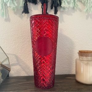 Starbucks 2021 Holiday Red Jeweled Tumbler Cold Cup Venti